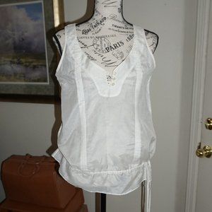 BANANA REPUBLIC SILK AND COTTON SHEER TOP